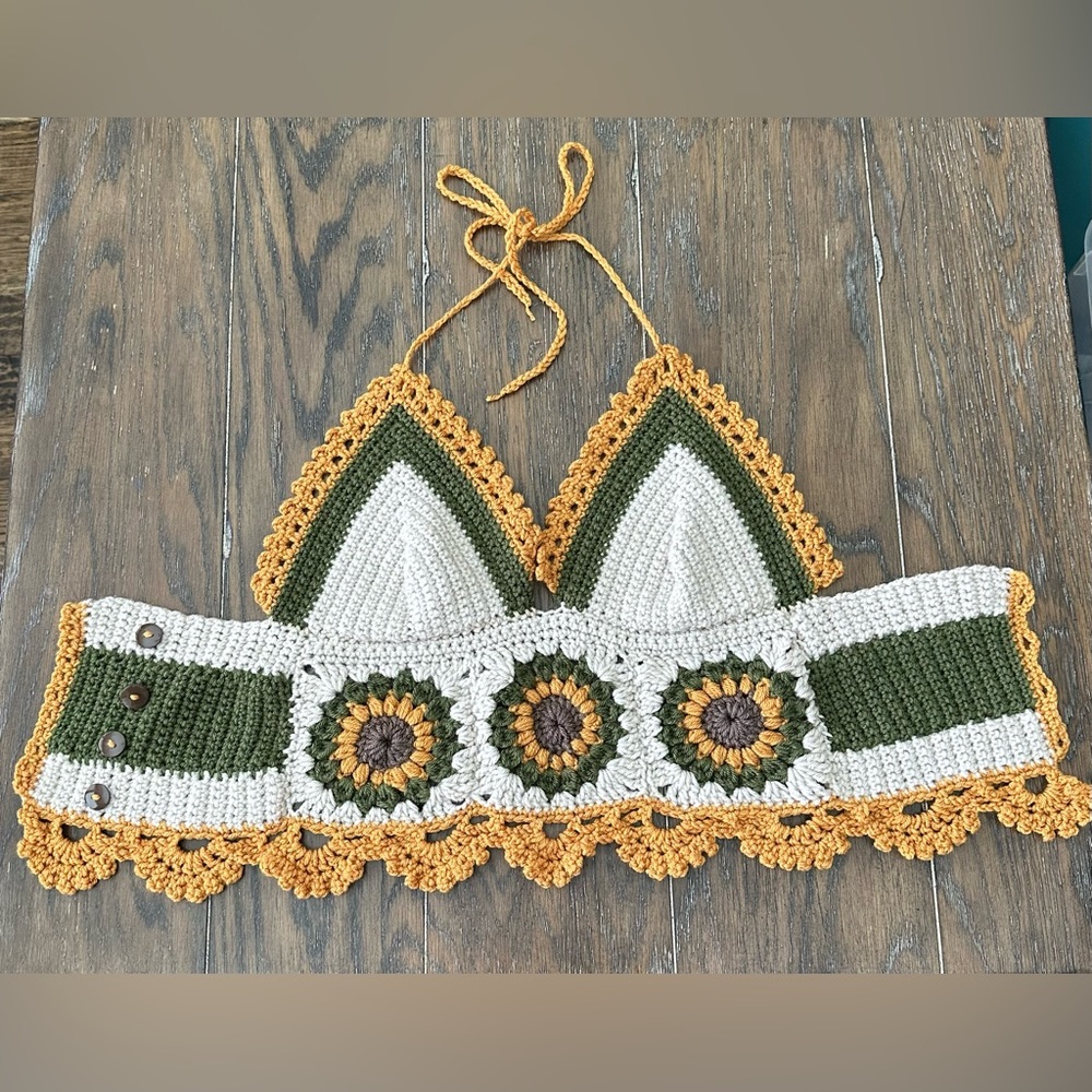 Crochet Sunflower Top - Picture 2 of 4